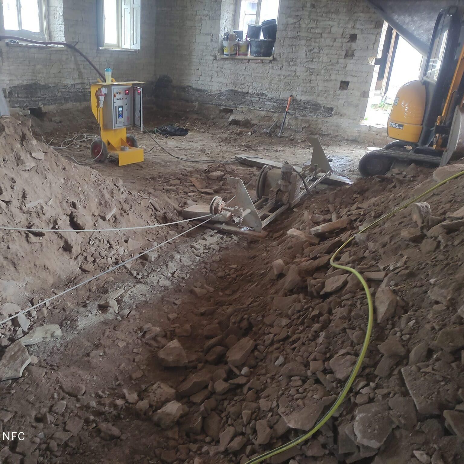 Sanace vlhkého zdiva, Pardubice – Diamantové lano – foto 1